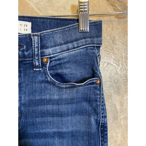 AYR The Chiller Skinny Jeans Women's 25 Skinny Stretch‎ Mid‑Rise Blue Denim Dark - Picture 7 of 13